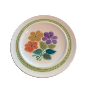 Vintage Franciscan Floral Salad Plate Set of 4 Earthenware EUC MCM dinning